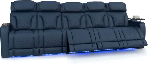 Vista 85 de Seatcraft Luminis 365 - Asiento de cine en casa (fila de 2 biplazas), color carmesí