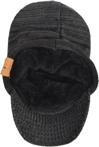 Vista 3 de Gorro de punto holgado con calavera de gran tamaño para hombre tipo skullcap