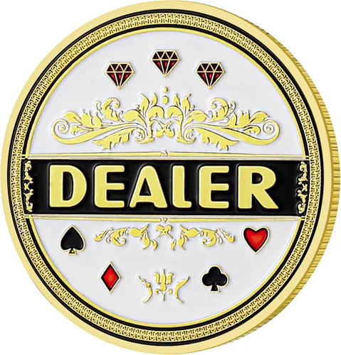 Vista 4 de LuluCircle Botón de distribuidor, ciega pequeña, ciega grande, guardia de póquer, regalos de póquer para hombres, accesorios de póquer