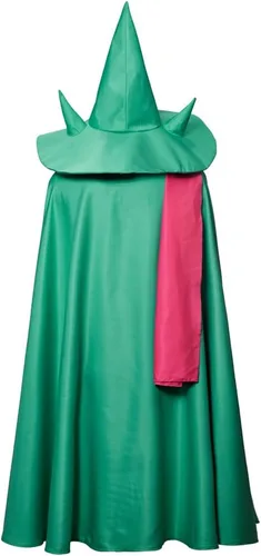 Vista 4 de VintageCos Deltarune Ralsei Cosplay - Capa con capucha y gorro y bufanda, disfraz de Halloween para adultos