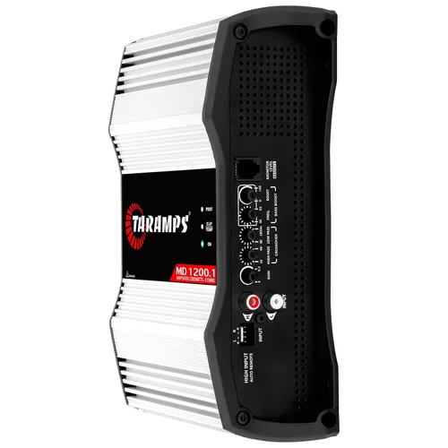 Vista 3 de Taramps MD 1200.1 Amplificador de 2 ohmios 1200 vatios RMS 1 canal completo sistema de audio para automóvil, monobloque, indicador de monitor LED