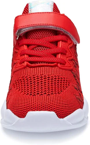 Vista 5 de Hetios Zapatos para niños y niñas, ligeros, atléticos, para correr, transpirables, de punto, para la escuela (bebéniño pequeñoniño grande)