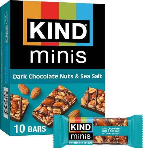 Vista 15 de KIND Minis, almendras y sal marina de caramelo, 0.7 onzas (paquete de 10)