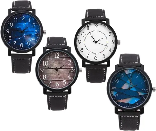 Vista 9 de Reloj de pulsera de cuarzo VGEBY con correa de PU analógica de cuarzo y esfera redonda
