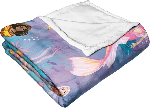 Vista 3 de Northwest Little Mermaid/Ariel - Manta de seda táctil, 50 x 60 pulgadas, Hijas Tritón