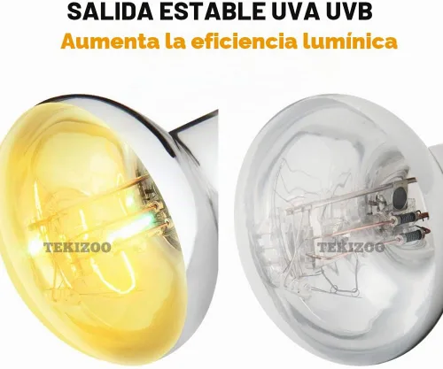 Vista 4 de UVA UVB Lámpara solar de alta intensidad autobalastizada lámpara de calor para reptiles y anfibios (80W)
