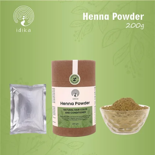 Vista 4 de Polvo de henna para cabello Polvo de hojas de henna 100% naturales y herbales Solución orgánica para teñir el cabello gris Mujeres y hombres