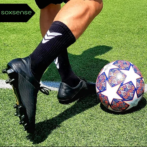 Vista 6 de Soxsense - Paquete múltiple de calcetines deportivos con cojín, antideslizantes, para pilates, gimnasio en casa, fútbol, baloncesto