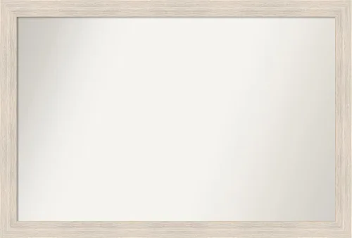 Vista 557 de Amanti Art Espejo personalizado, espejo de baño estrecho Alexandria White Wash, espejo de pared o espejo de tocador de baño sobre el fregadero