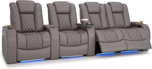 Vista 194 de Seatcraft Asiento de cine en casa Diamante Marrón Reclinable Individual