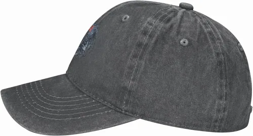 Vista 4 de Cowboy Hat Trendy Hats for Man and Women Djustable Four Season Outdoor Baseball Cap of Hell Skull with Angel Deep Heather