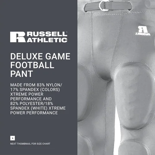 Vista 6 de Russell Athletic Pantalón de fútbol Deluxe Game para hombre (F25xpm)