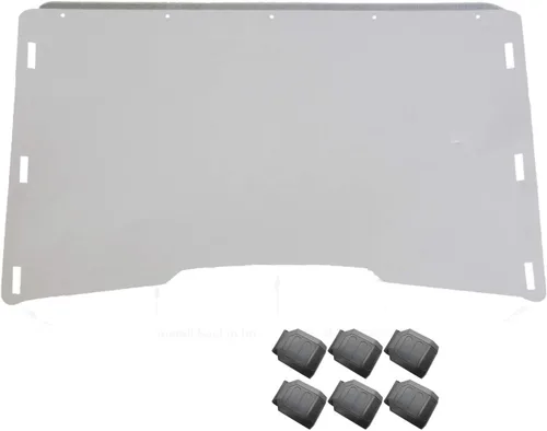 Vista 5 de Parabrisas delantero transparente compatible con Gator XUV Parabrisas resistente a los arañazos, compatible con Gator XUV 550/560E S4/590i/590M