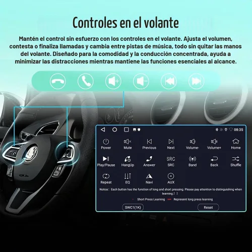 Vista 5 de Radio Android para Ford F150 2009-2012 0nly Fit Auto AC, con pantalla táctil de 9 pulgadas, 2GB+64GB, compatible con Carplay, Android Auto, SWC