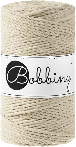 Vista 16 de Bobbiny Cordón de macramé regular de 0.118 in y 3 capas (aguamarina), 108yds/330 pies (100% algodón reciclado)
