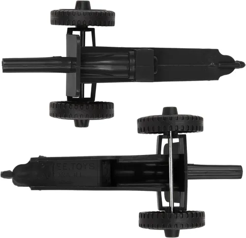 Vista 3 de Tim Mee Toy TimMee M3 Artillery - Juego de cañón de plástico negro de 4 piezas para hombre, fabricado en Estados Unidos