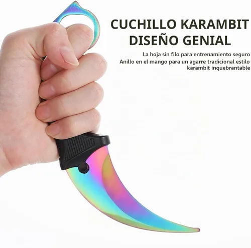 Vista 3 de TOPOINT - Cuchillo de entrenamiento Karambit sin vanguardia Karambit Cuchillo de entrenamiento de práctica sin herramienta de entrenamiento