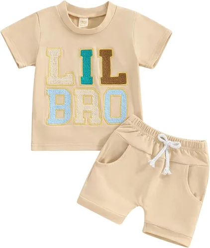 Vista 13 de Conjunto de pantalones cortos de verano a juego para hermana/hermano/hermano/hermano/hermano Big Bro