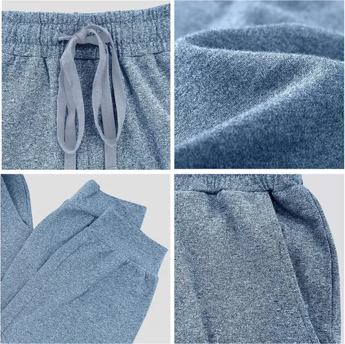 Vista 5 de COLORFULLEAF Pantalones de pijama para parejas para hombre y mujer pantalones de pijama de algodón pantalones de pijama para hombre pantalones