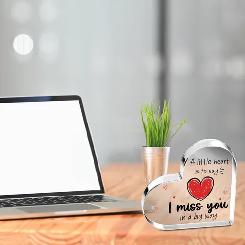 Vista 4 de Regalos para novia para mi novio, romántico día de San Valentín, regalo para él, su novio, novia, marido, esposa, corazón acrílico, recuerdo