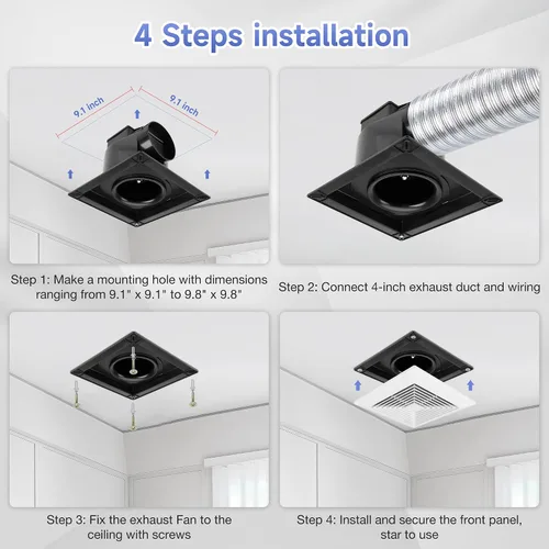 Vista 12 de Fanspex Extractor de techo de baño para circulación de aire