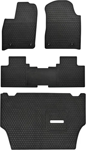 Vista 16 de Alfombrillas para auto a la medida para Dodge Durango 2024-2016, 2016-2024 Jeep Grand Cherokee, (Modelo WK 2022) Alfombrillas de piso de goma