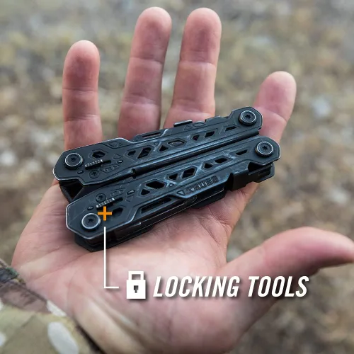 Vista 3 de Gerber Gear Truss Multiherramienta, regalos para hombres, alicates de punta de aguja EDC 17 en 1, incluye cuchillo de bolsillo, destornillador