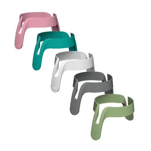 Vista 7 de Nanobebe Flexy - Manijas ergonómicas de fácil agarre, asas de taza de transición para sorber, paquete de 2, color gris