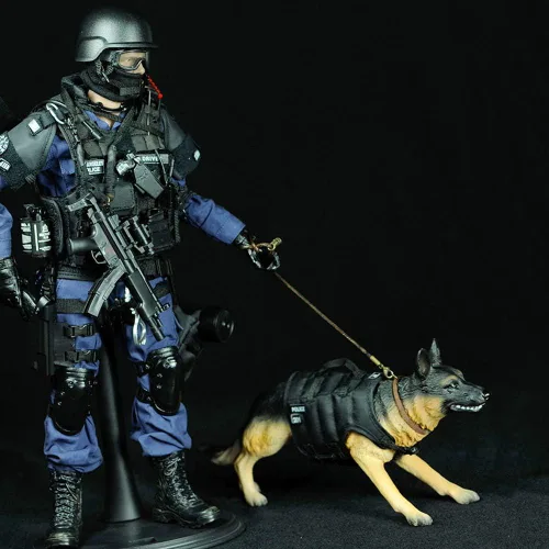 Vista 5 de YEIBOBO! Figura de acción de equipo SWAT de las Fuerzas Especiales, altamente detallada de 12 pulgadas (ASSUALTER)