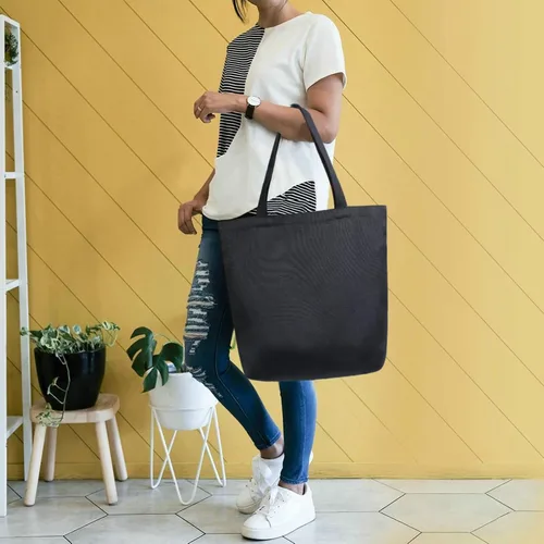 Vista 2 de Naanle Bolsa de lona para mujer, bolso de hombro casual con hoja de palma, reutilizable, multiusos, resistente, para compras, comestibles, algodón