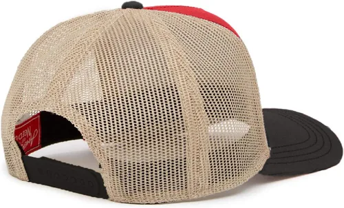 Vista 2 de AMERICAN NEEDLE Leinenkugel's Beer Valin - Gorra de camionero ajustable con espalda de malla, Leinenkugel's (marfil/rojo/negro)