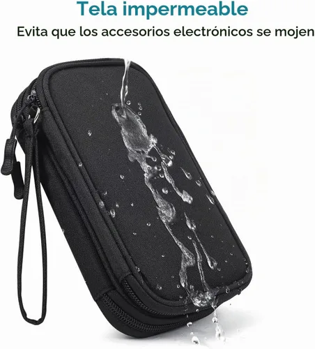 Vista 5 de Funda impermeable de doble capa para cables, cargadores y auriculares, M