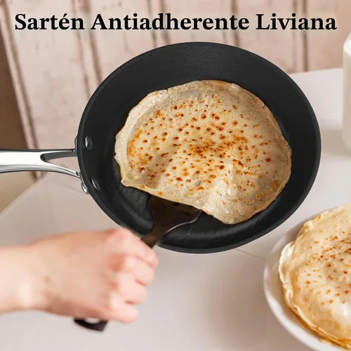 Vista 5 de imarku - Sartén antiadherente con 3 piezas, sartén para tortillas con asa que no se calienta, sartén para cocinar saludablemente, libre de PFAS PFOA