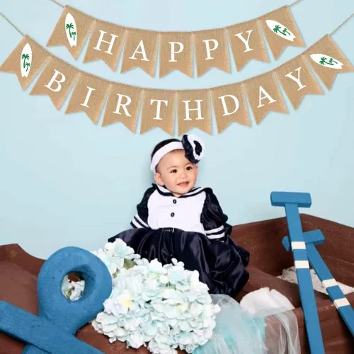 Vista 4 de Cartel de feliz cumpleaños de tabla de surf