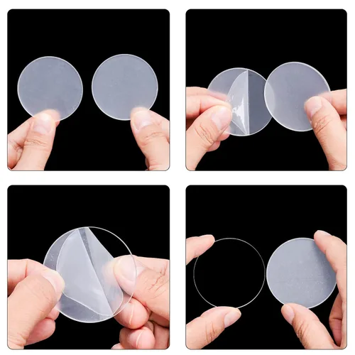 Vista 3 de Tongcloud 50 piezas 5 cm de diámetro hoja de plexiglás de acrílico transparente disco círculo lámina de plástico lámina de plástico tablero