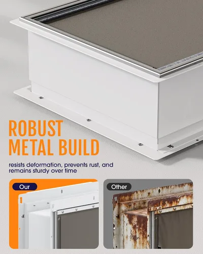 Vista 10 de Powools - Puerta para perros de hasta 45 libras, mediano - 15.7 x 12.5 pulgadas Robust Steel, 12.6" x 10" Flap Opening, Indoor Outdoor Use