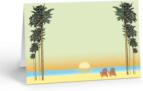 Vista 8 de Stonehouse Collection Juego de tarjetas de notas de playa, 10 tarjetas de agradecimiento en caja, tarjetas de notas de costa costera, costa