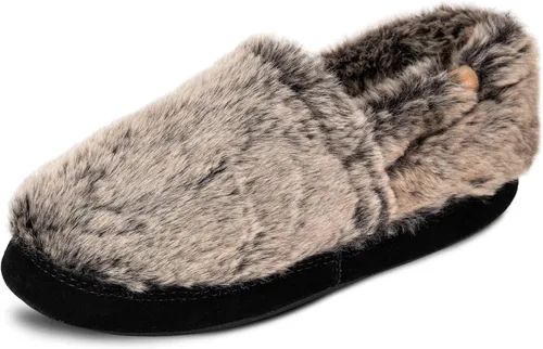 Vista 14 de Acorn - Pantuflas estilo mocasín para mujer Hojas marrones y rosadas