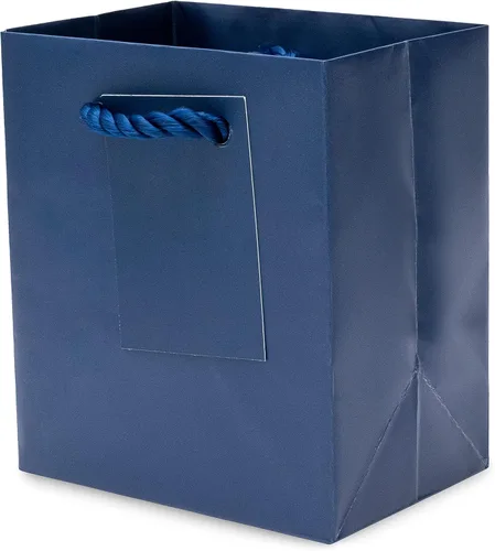 Vista 6 de OccasionALL Bolsas de regalo extra pequeñas de color azul marino de 4 x 2.75 x 4.5 pulgadas, mini bolsas de regalo de papel con asas para tarjetas