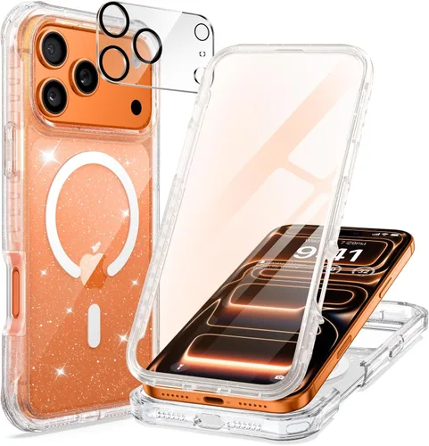 Vista 18 de seacosmo Funda para iPhone Air, Parachoques de Cuerpo Completo con Pantalla de Vidrio Templado 9H Integrada y Protector de Lente de Cámara