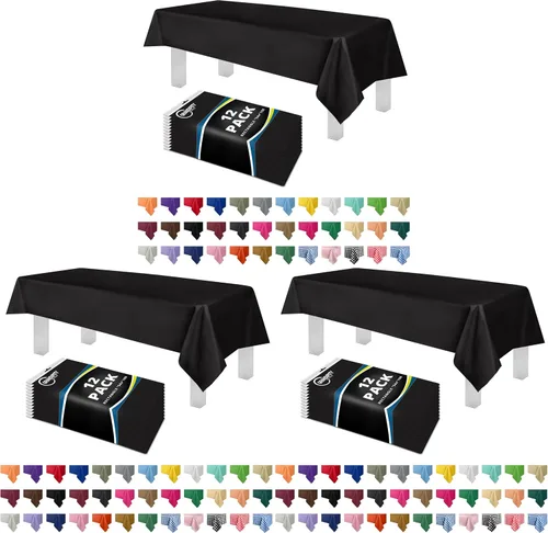 Vista 100 de Mantel de plástico de alta calidad - 54 in. x 108 pulgadas. Grandipity - Mantel rectangular (6 y 12 unidades), Agua (Aqua) Aqua Plastic table