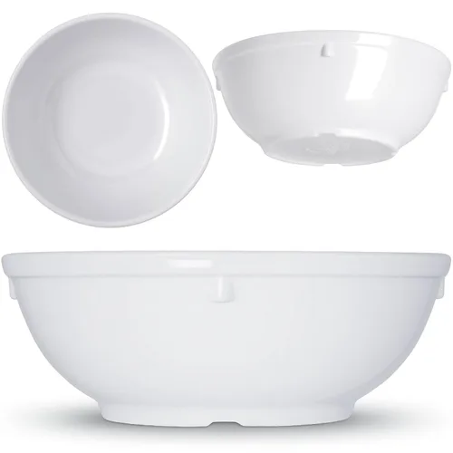 Vista 2 de Carlisle FoodService Products Dallas Ware - Cuenco de plástico reutilizable para bufés, hogar y restaurantes, melamina, 16 onzas, color blanco