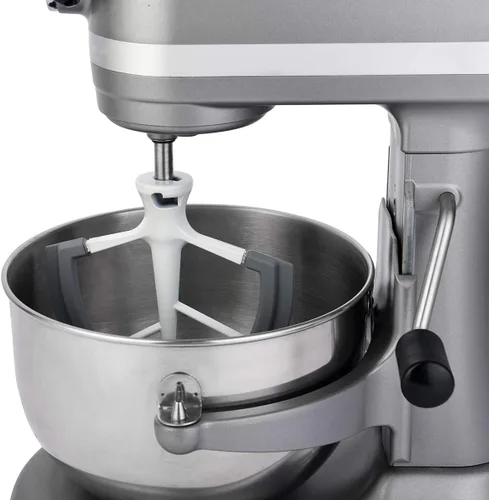 Vista 6 de Roabertic Batidor de borde flexible para batidora KitchenAid con soporte elevador de tazón, pala batidora plana de 6 cuartos de galón con bordes