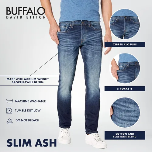 Vista 4 de Buffalo David Bitton Jeans Slim Ash para hombre