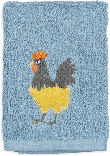 Vista 5 de MÜkitchen SCRUBSY 100% Cotton Kitchen Dish Cloth with Built in Scrubber Kit Various Designs and Super Absorbent Set of 4 (Avian)