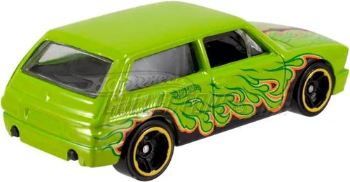 Vista 2 de Hot Wheels - Volkswagen Brasilia Green Flame - Heat Fleet '12 - Escala 1:64
