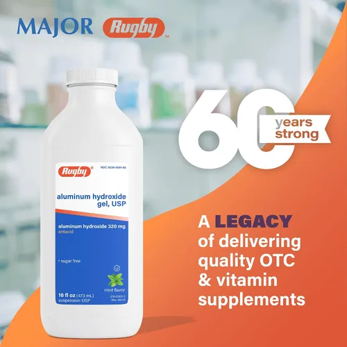 Vista 2 de Hidrogel de aluminio, USP 320mg/0.2 fl oz 16 oz por botella genérico para Amphojel Paquete de 6 en total 96 oz