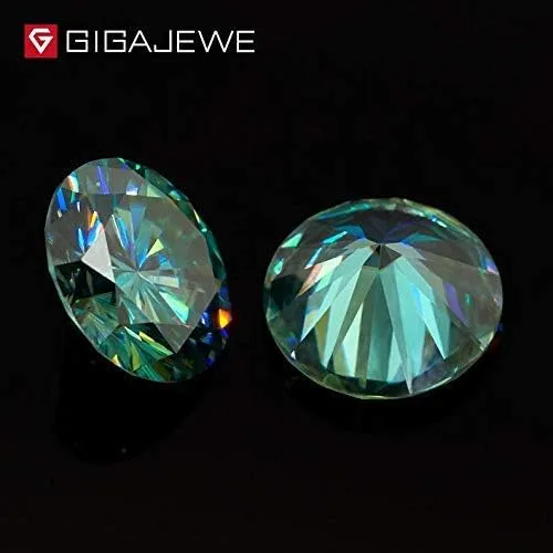 Vista 4 de Piedras preciosas sueltas de moissanita VVS1 de 0.256in, 1.0 quilates, color azul y verde para hacer joyas, Cristal sic, moissanita