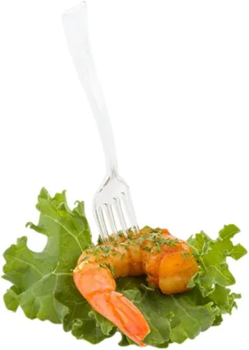 Vista 9 de Restaurantware - Mini tenedor de 4 pulgadas, 100 tenedores pequeños desechables – resistente, par con hormigueros, postres o muestras, tenedores