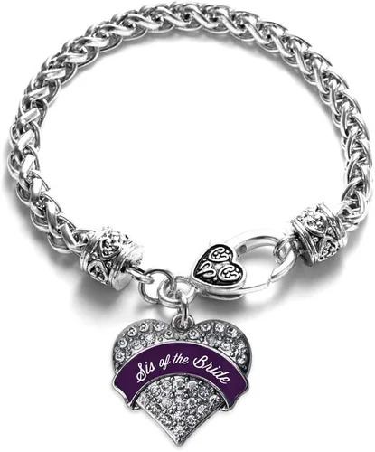 Vista 36 de Inspired Silver - Pulsera de plata con dije de corazón pavé con joyas de circonita cúbica